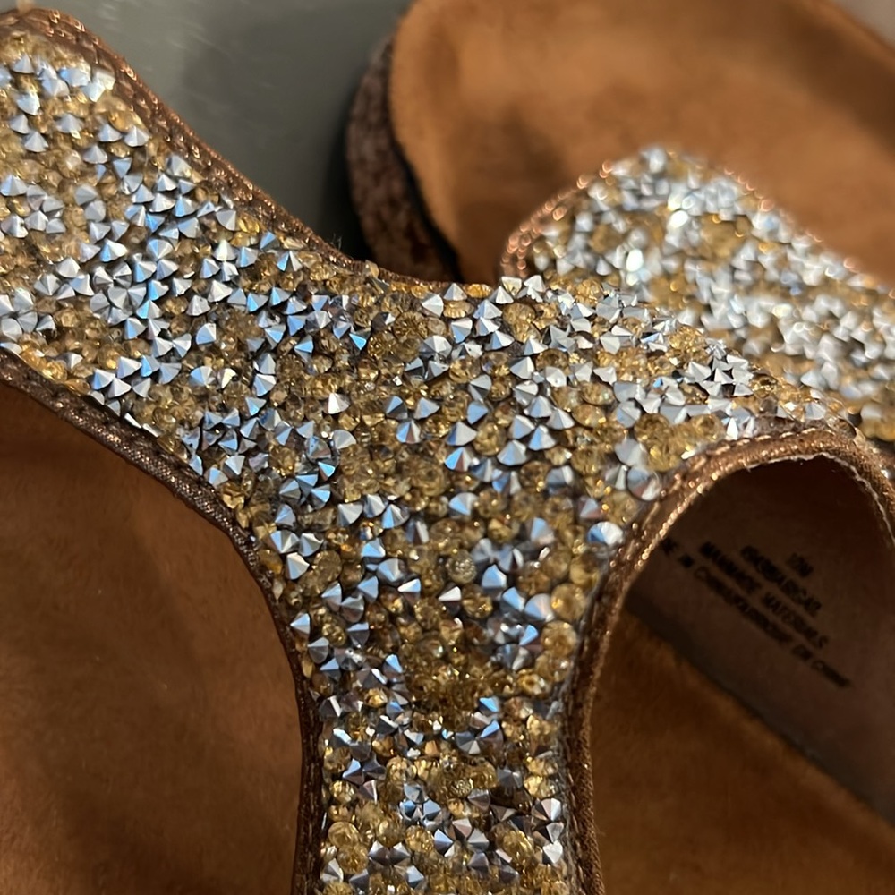 Maurices Sparkling Gold and Silver Women's Cork Sandals - Picture 7 of 7